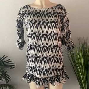 Pia Midnight Zig Zag Dress